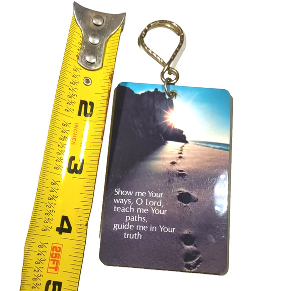 Vintage Show Me Your Ways O Lord Keychain Card - Picture 6 of 6